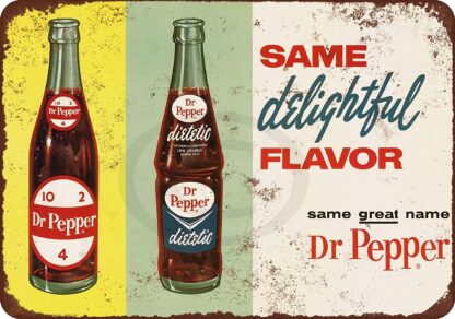 8 x 12 Inches 1963 Diet Dr. Pepper Tin Sign Metal Signs Vintage Funny Wall Decor