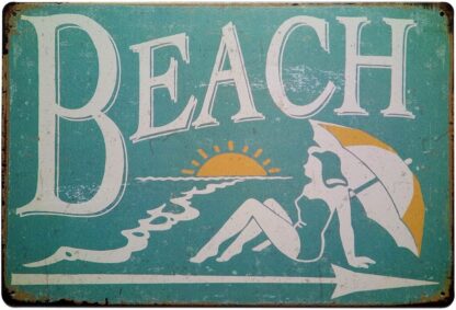 8x12 inch Beach Vintage Funny Home Decor Tin Sign