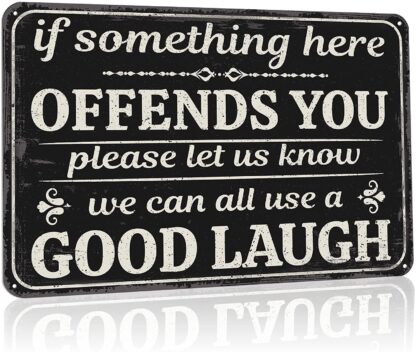 8x12 inch Man Cave Decor Metal Signs, Funny Garage Sarcastic Vintage Tin Sign