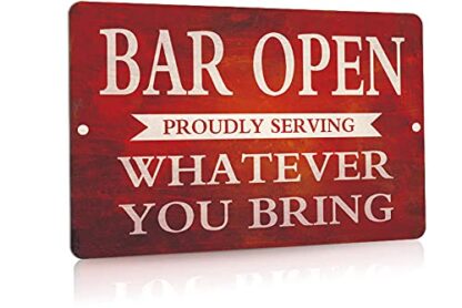 8x12 inch Bar Open Metal Tin Sign Vintage Tin Sign