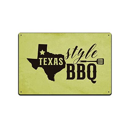 Tin Signs Backyard Patio Decor-Metal Sign. Texas Style BBQ