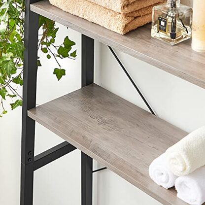 Greige + Black Over The Toilet Storage, 3-Tier Bathroom Storage Shelf - Image 2