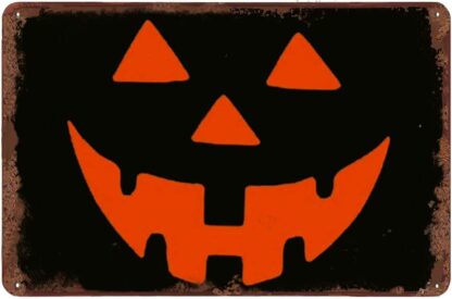 8x12 inch Funny Halloween Pumpkin Fun Tin Sign Halloween Party Decor