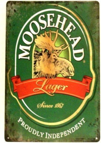 8x12 inch Moosehead Lager Canadian Beer Tin Sign