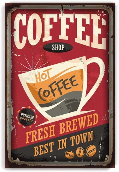 8x12 inch Retro Tin Sign Metal Poster Vintage Wall Decor Coffee Kitchen