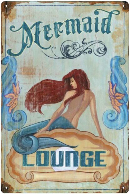 8x12 inch Mermaid Metal Tin Sign Vintage Retro Sign Poster Bar Style Novelty