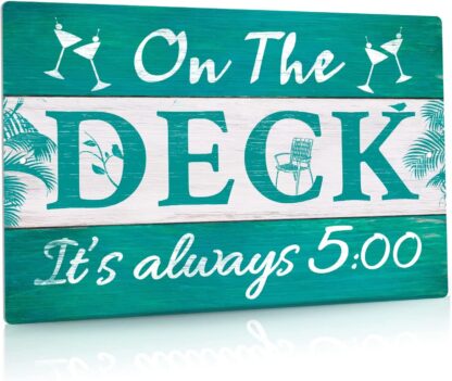 8x12 inch Deck Sign, Outdoor Wall Decor for Beach, Patio, Backyard