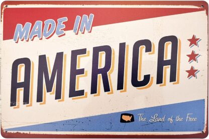 8x12 inch Made in America Retro Metal Vintage Tin Sign