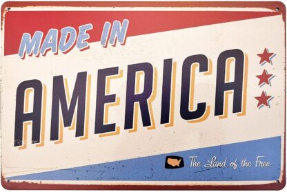 8x12 inch Made in America Retro Metal Vintage Tin Sign