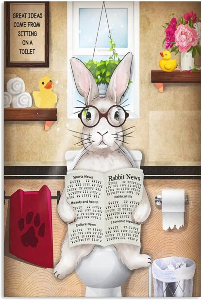 8x12 inch Rabbit News Vintage Aluminum Metal Tin Sign