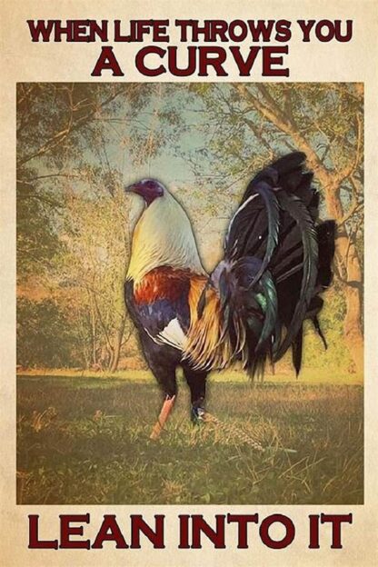 8x12 inch Funny Farm Rooster Metal Vintage Tin Sign