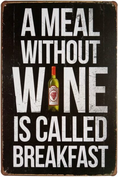 8x12 inch Wine Vintage Funny Home Decor Tin Sign Retro Metal Bar Pub Poster