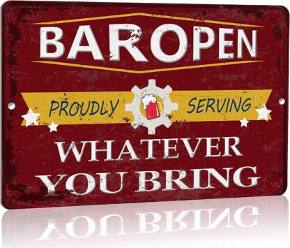 8x12 inch Bar Open Metal Tin Sign Vintage Tin Sign