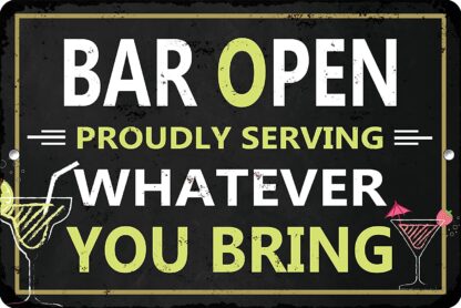 8x12 inch Bar Open Metal Tin Sign Vintage Tin Sign