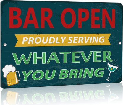 8x12 inch Bar Open Metal Tin Sign Vintage Tin Sign