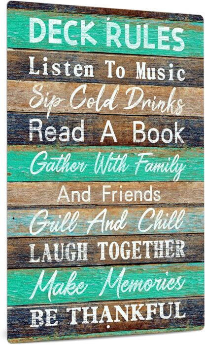 8x12 inch Deck Sign, Rustic Farmhouse Wall Decor