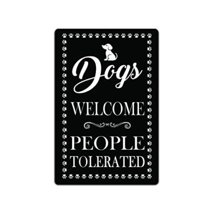 8x12 inch Tin Signs for Home Wall Décor - Metal Sign for Pet Dog Owners