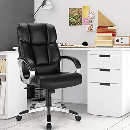 Black Big & Tall Executive Office Chair High-Back Computer Desk Chair - Image 7