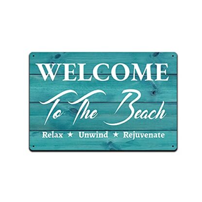 8x12 inch Metal Sign for Pool, Lake or Ocean Beach