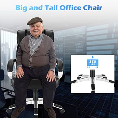 Black Big & Tall Executive Office Chair High-Back Computer Desk Chair - Image 6