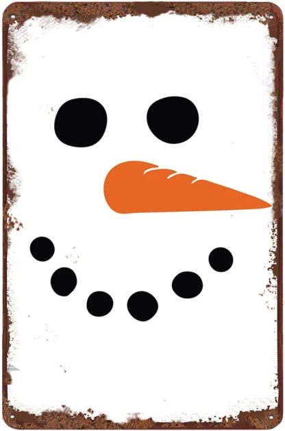 8x12 inch Snowman Face Christmas Fun Tin Sign Xmas Metal Sign