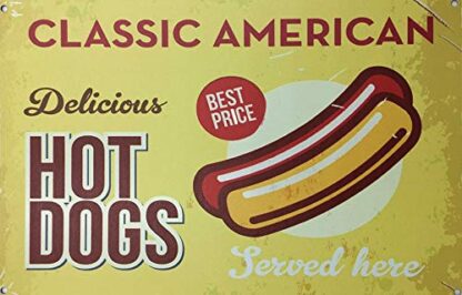 8x12 inch Hot- Dog Snackes Theme Sign