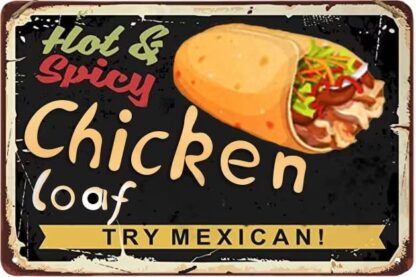 8x12 inch Delicious chicken taco Restaurant Living Room Club