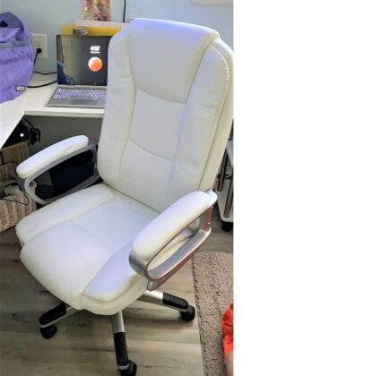 White Office Desk Chair, Managerial Executive Chair