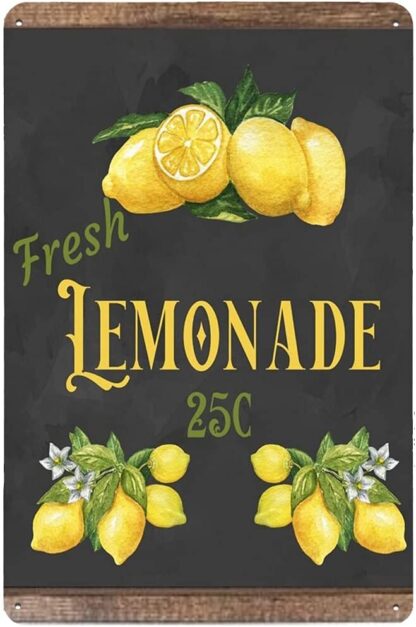 8x12 inch Fresh Lemonade Chalkboard Vintage Tin Sign