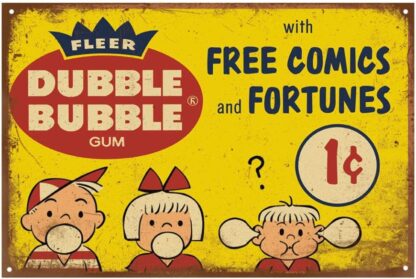 8x12 inch Retro Reproduction Bubble Gum Advert