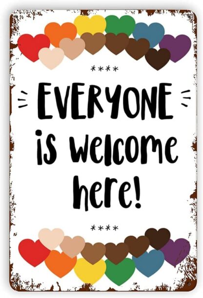 8x12 inch Everyone is Welcome Here Poster Classroom Decor