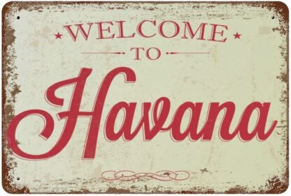 8x12 inch Welcome to Havana Retro Tin Sign