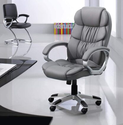 Grey Office Chair High Back Computer Chair Desk Chair