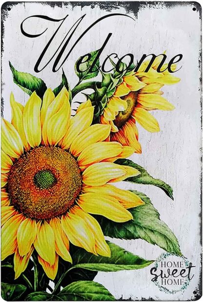 8x12 inch Sunflower Sunflower Vintage Metal Tin Sign