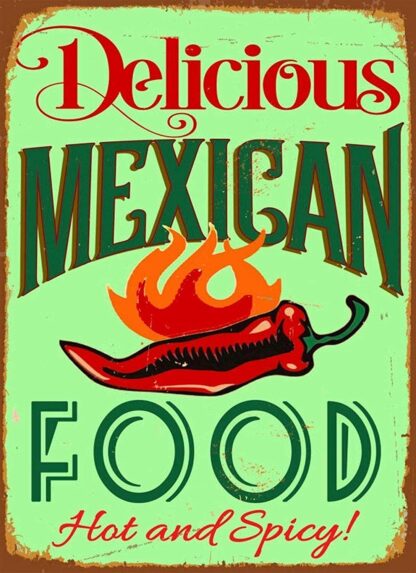 8x12 inch Mexican Food Retro Metal Plaque/Sign