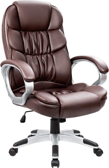 Brown Office Chair High Back Computer Chair Desk Chair