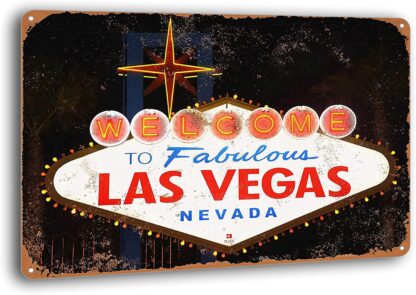 8x12 inch Metal Sign Welcome to Fabulous Las Vegas Vintage Decorative