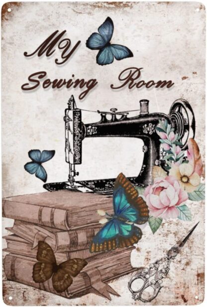 8x12 inch Sewing Machine Tin Sign Decorative Metal Sign