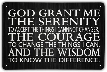 8x12 inch Serenity Prayer Sign, Serenity Prayer Religious Sign