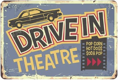 8x12 inch Drive Theater Hanging Poster Retro