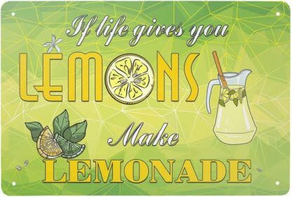 8x12 inch Retro Tin Signs Style If Life Gives You Lemons Make Lemonade