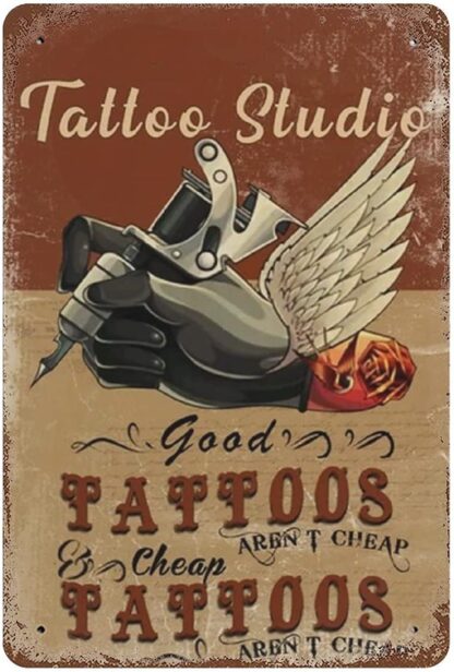 8x12 inch Tattoo Studio Vertical Poster Tattoo Studio Tattoos