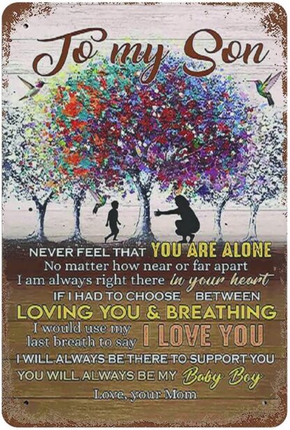 8x12 inch Bird Tree Poster to My Son Never Feel That You are Alone