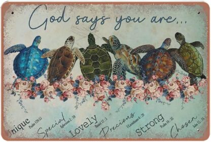 8x12 inch Turtle tin Sign, Turtle tin Sign, Be Kind tin Sign