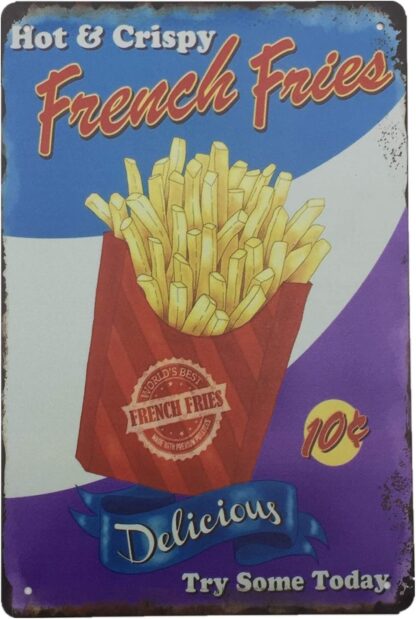 8x12 inch French-Fries for Kitchen Home Diner