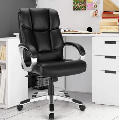 Black Big & Tall Executive Office Chair High-Back Computer Desk Chair