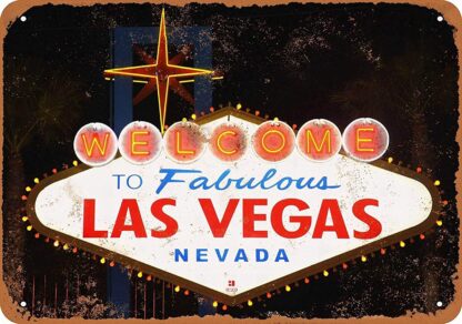 8 x 12 Metal Sign - Welcome to Fabulous Las Vegas