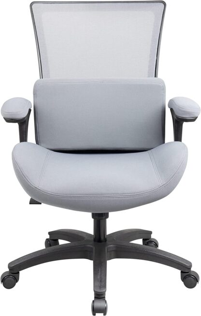 Grey Frame Grey Fabric Big and Tall Office Computer Desk Chair