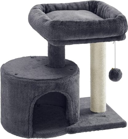 Smoky Grey Cat Tree with Sisal-Covered Scratching Posts - Image 2