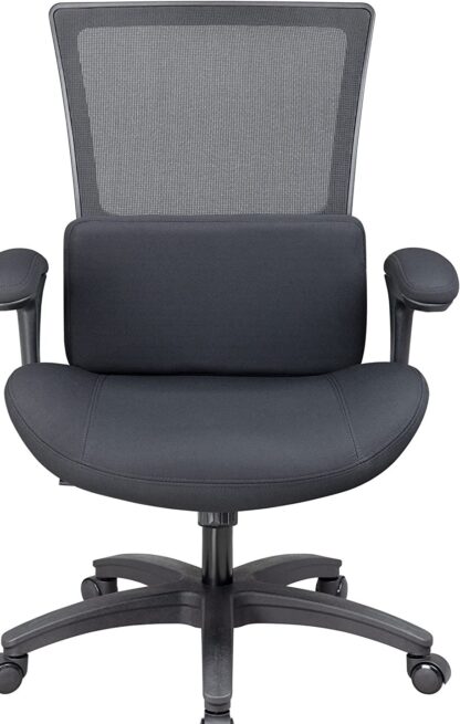 Black Frame Black Fabric Big and Tall Office Computer Desk Chair